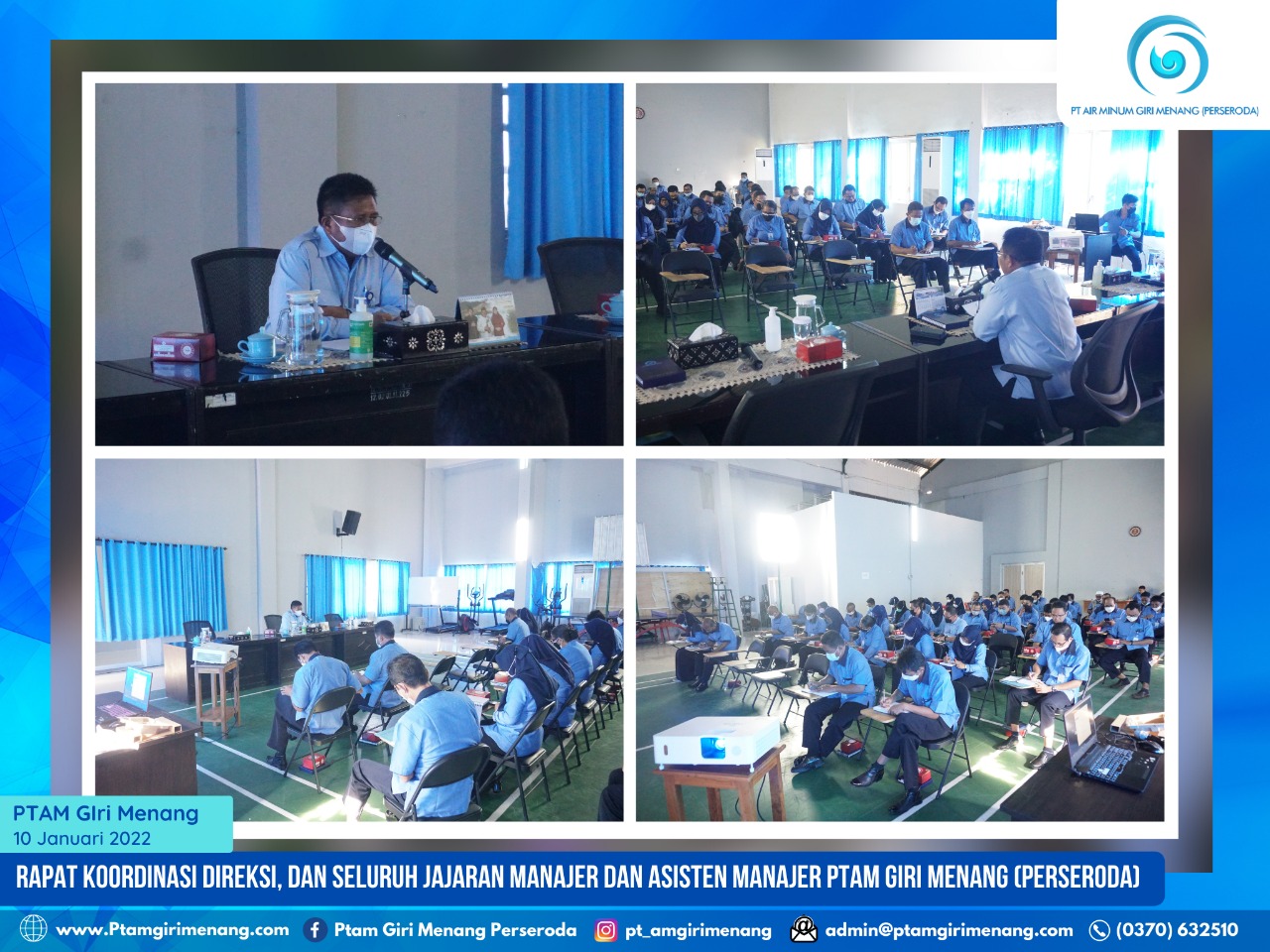 RAPAT KOORDINASI LENGKAP PERDANA DI TAHUN 2022, PTAM GIRI MENANG BERGERAK CEPAT