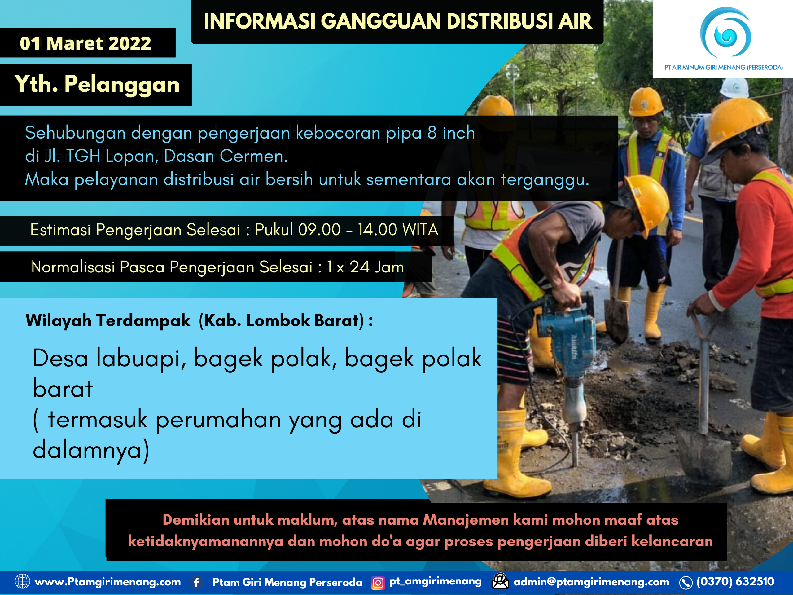 Informasi Gangguan Distribusi Air
