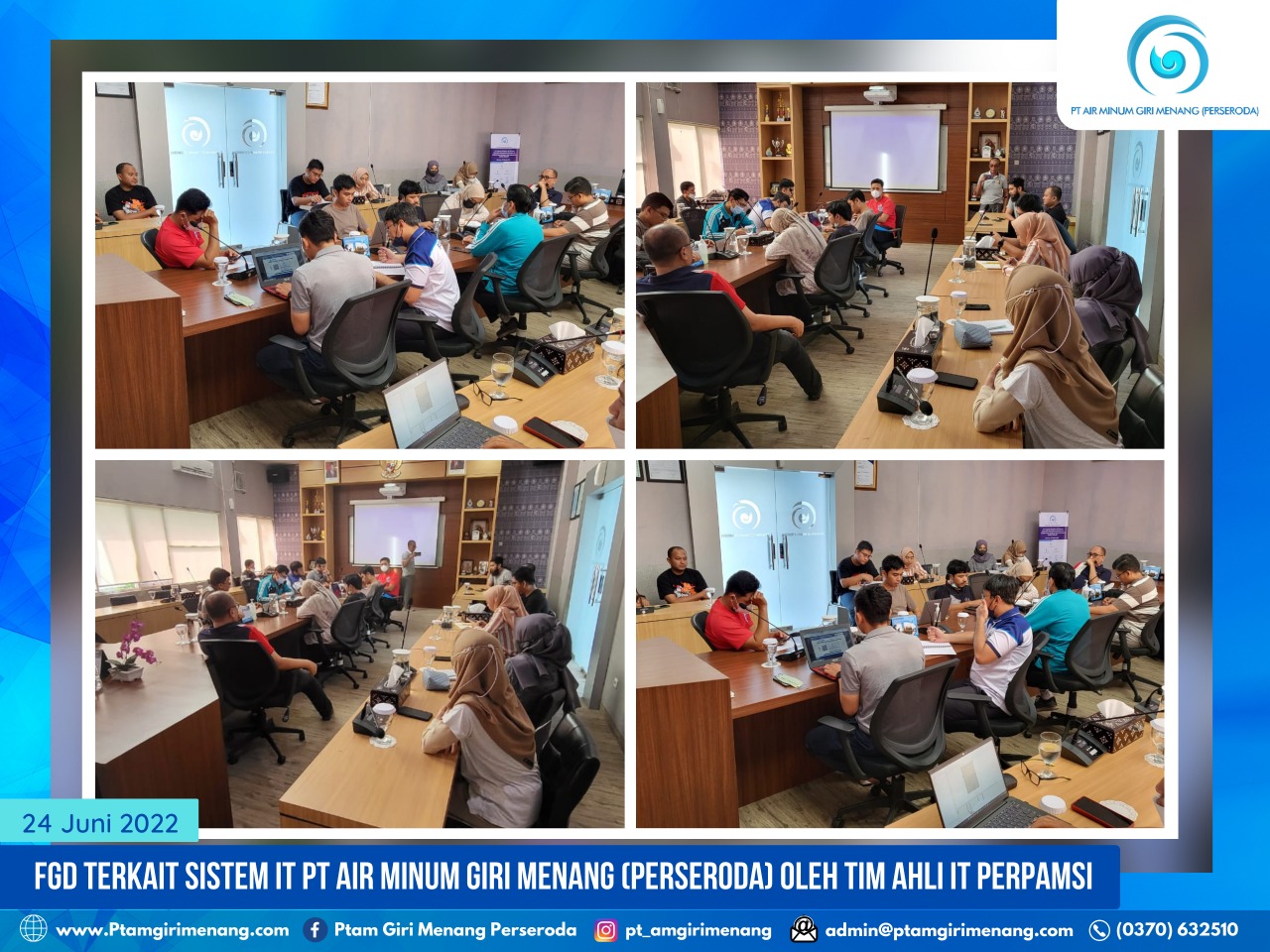 TIM IT PERPAMSI LAKUKAN REVIEW PADA TEKNOLOGI DAN INFORMASI YANG SUDAH DITERAPKAN OLEH PTAM GIRI MENANG (PERSERODA)