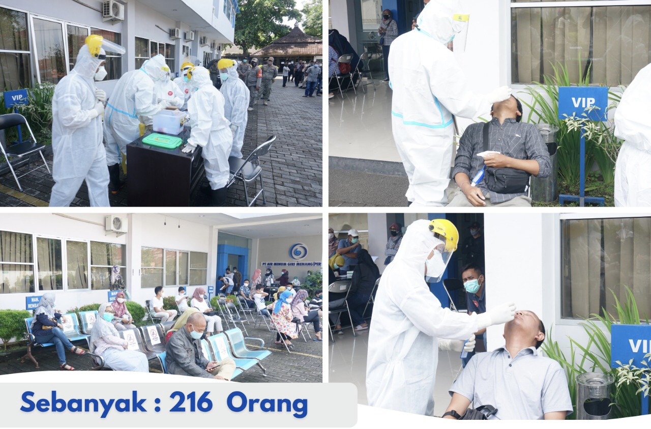 IDENTIFIKASI SEBARAN COVID-19: Sebanyak 216 karyawan PT AMGM dan keluarganya mengikuti rapid antigen, kemarin (31/1)