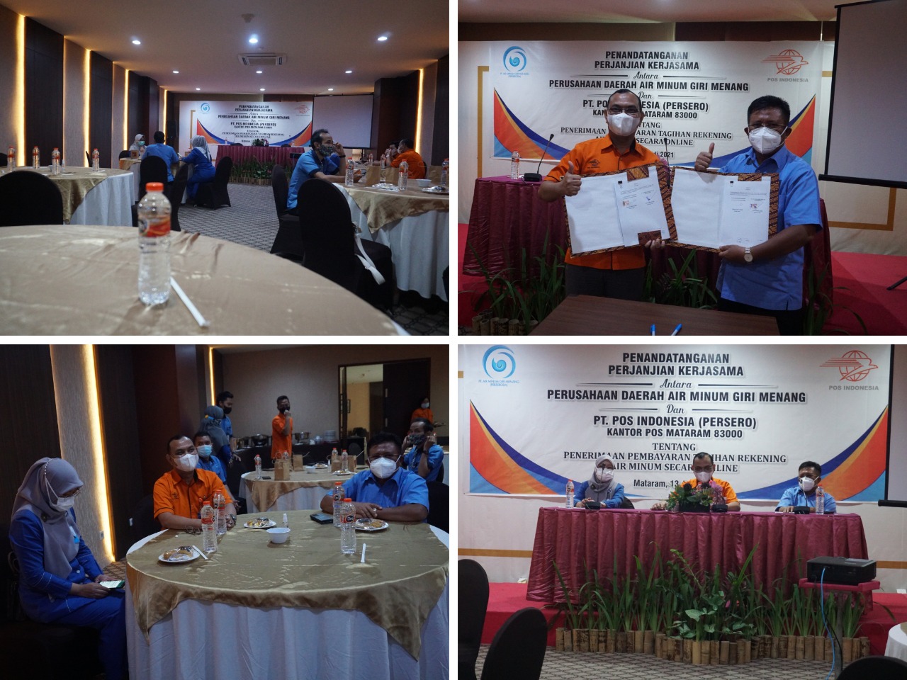 PTAM GIRI MENANG (PERSERODA) MELANJUTKAN KERJASAMA DENGAN PT POS INDONESIA (PERSERO) KANTOR POS MATARAM 83000