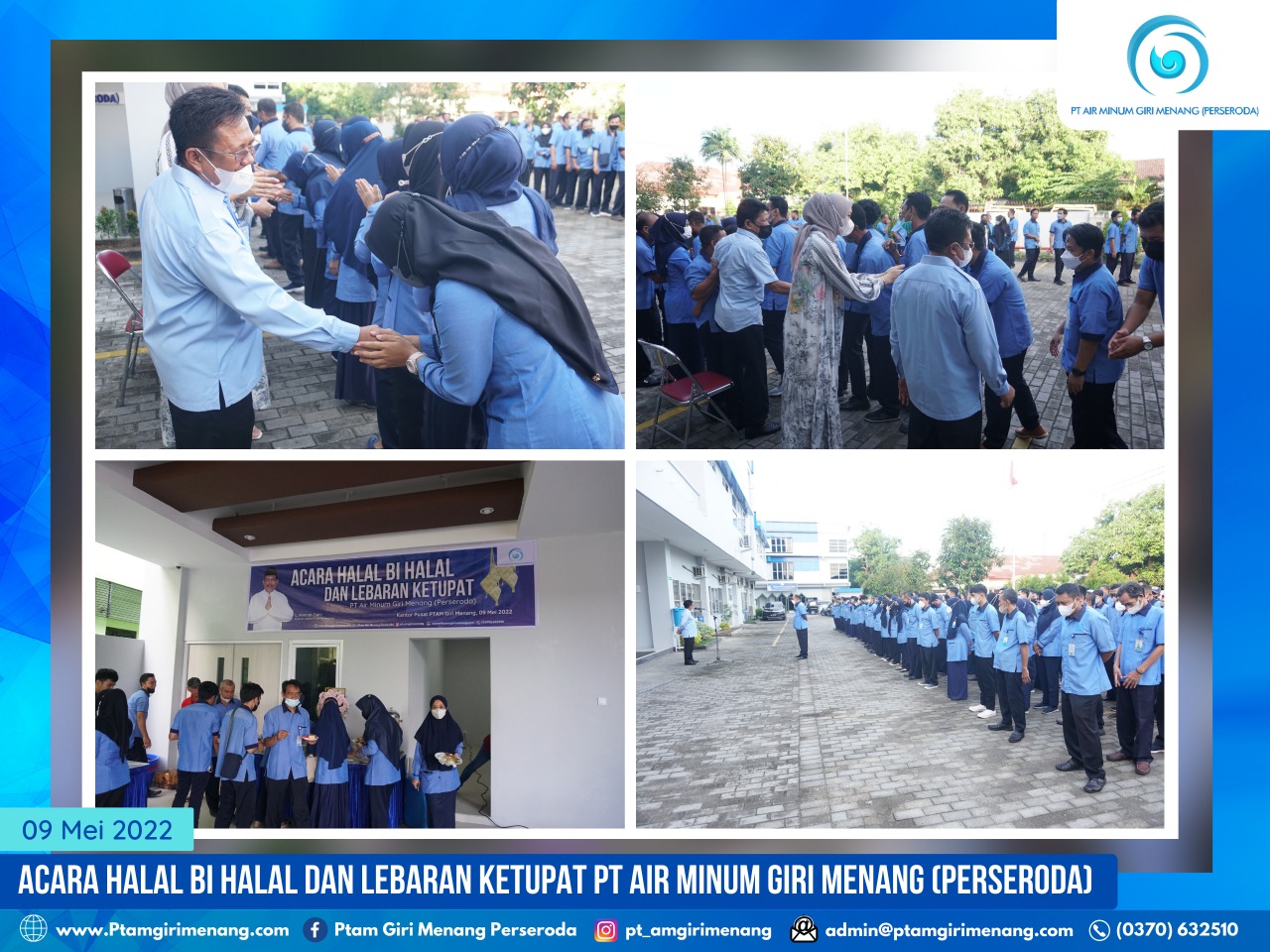 PTAM GIRI MENANG (PERSERODA) MENGADAKAN HALAL BI HALAL SEKALIGUS LEBARAN KETUPAT DI KANTOR PUSAT