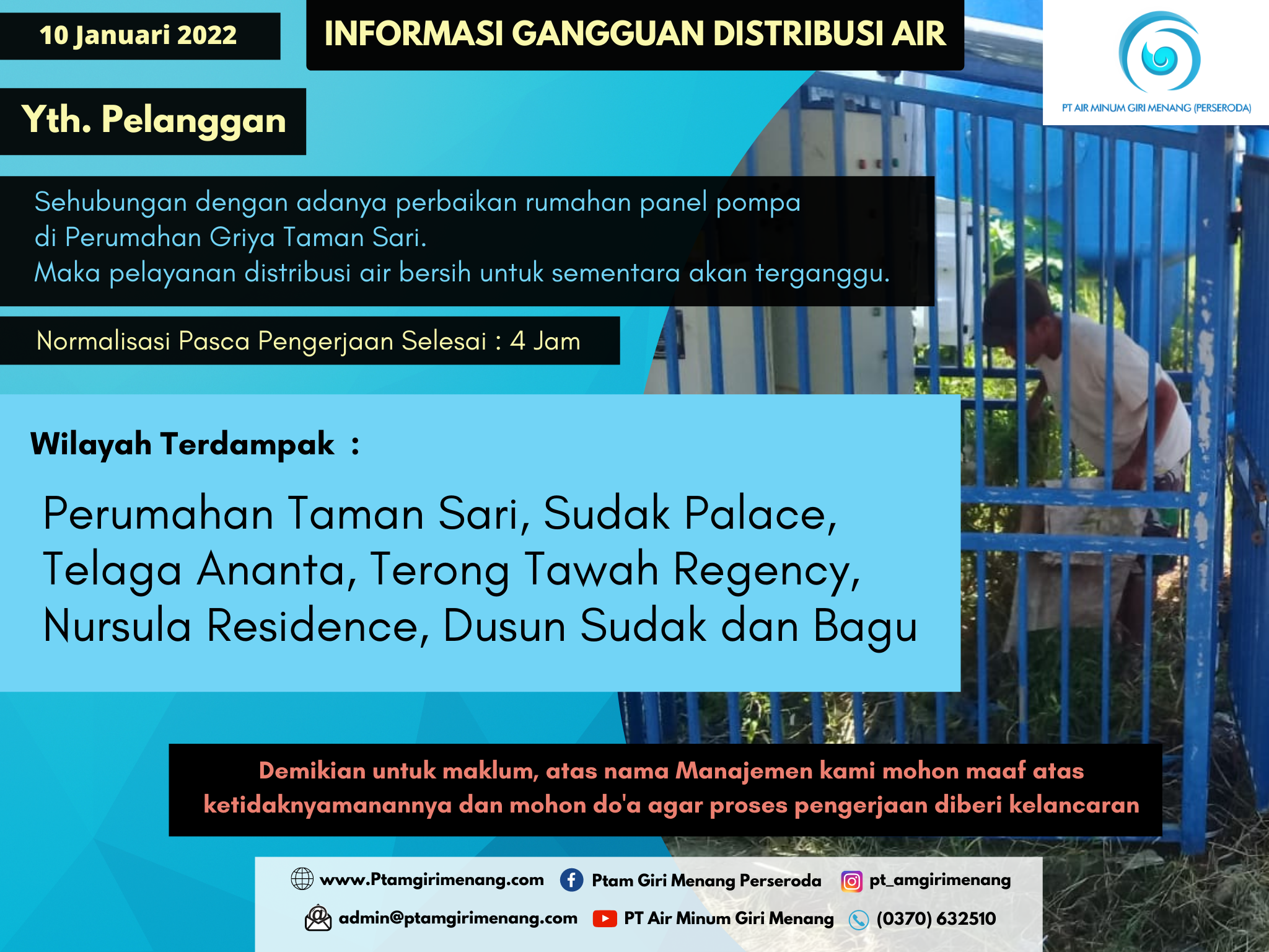 Informasi Gangguan Distribusi Air