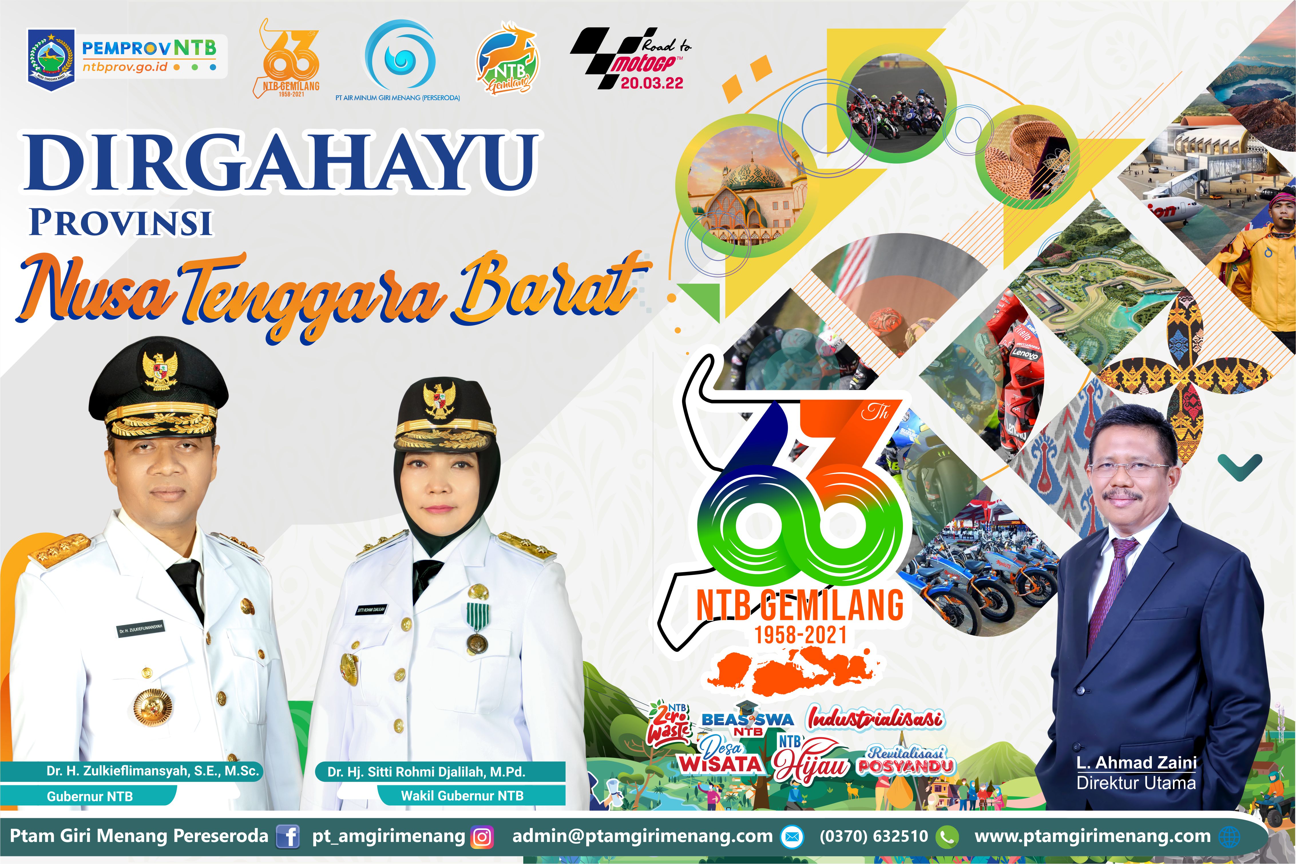 DIRGAHAYU KE-63 PROVINSI NUSA TENGGARA BARAT