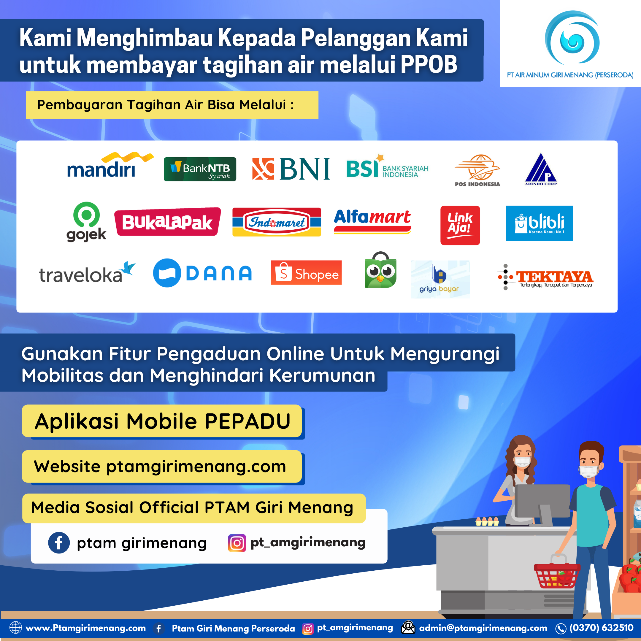 Bayar Air Melalui PPOB dan Gunakan Fitur Pengaduan Online