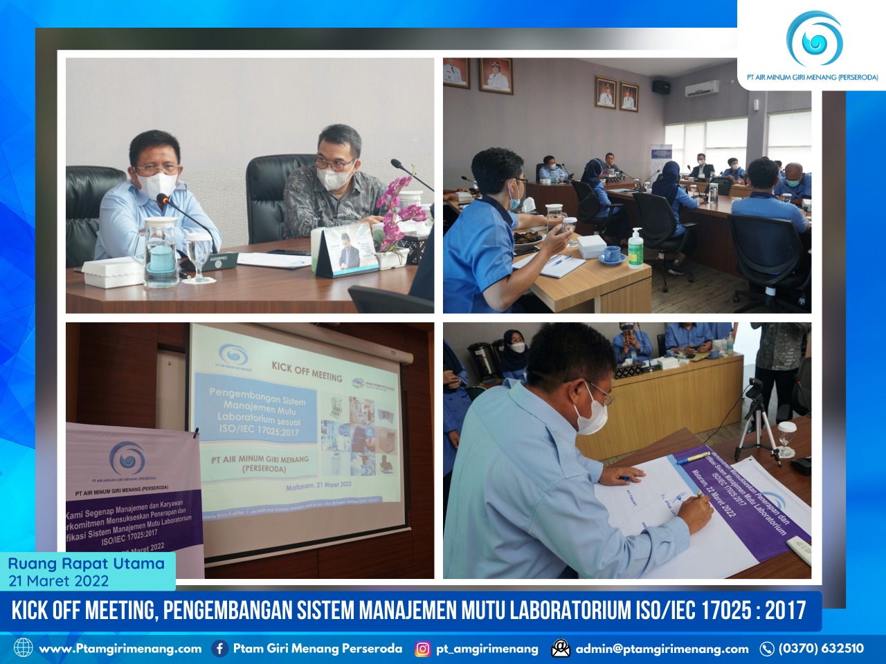 PTAM GIRI MENANG (PERSERODA) BERSIAP UNTUK MERAIH SERTIFIKASI ISO/IEC 17025:2017 TENTANG SISTEM MANAJEMEN MUTU LABORATORIUM