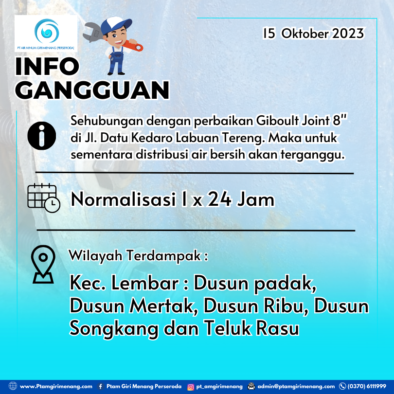 Informasi Gangguan Distribusi Air