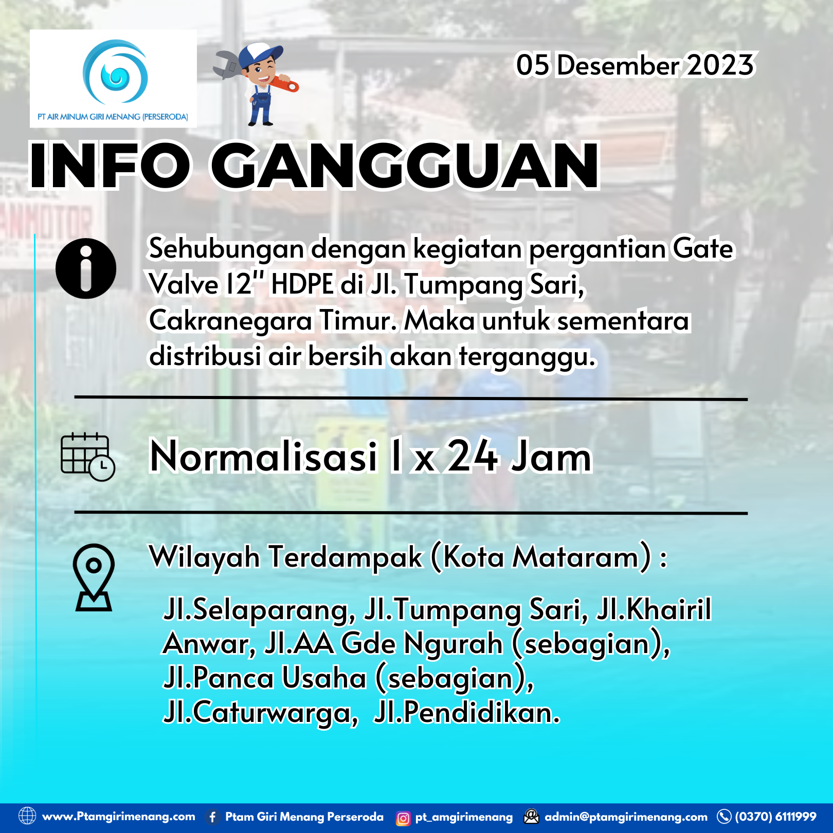 Informasi Gangguan Distribusi Air