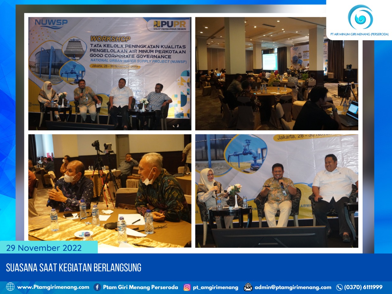 KEMBALI MEMBANGGAKAN DAERAH, L. AHMAD ZAINI (LAZ) MENJADI NARASUMBER DALAM WORKSHOP TATA KELOLA PENINGKATAN KUALITAS PENGELOLAAN AIR MINUM PERKOTAAN (GOOD COPORATE GOVERNANCE)