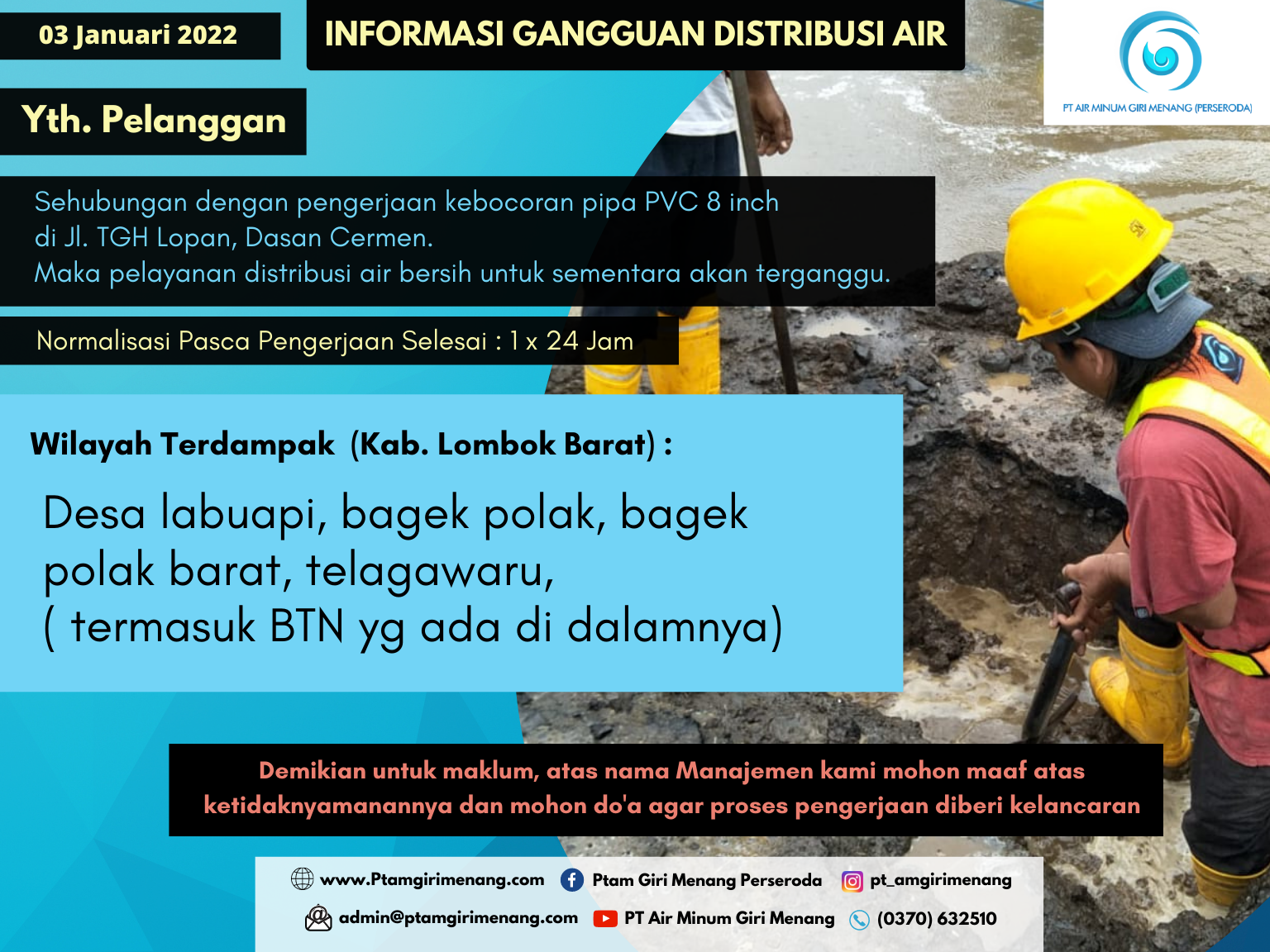 Informasi Gangguan Distribusi Air