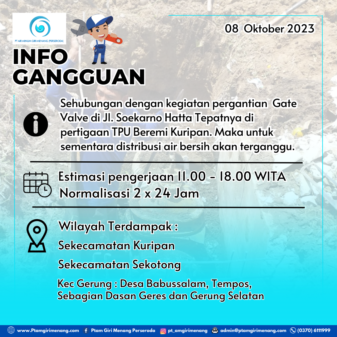 Informasi Gangguan Distribusi Air