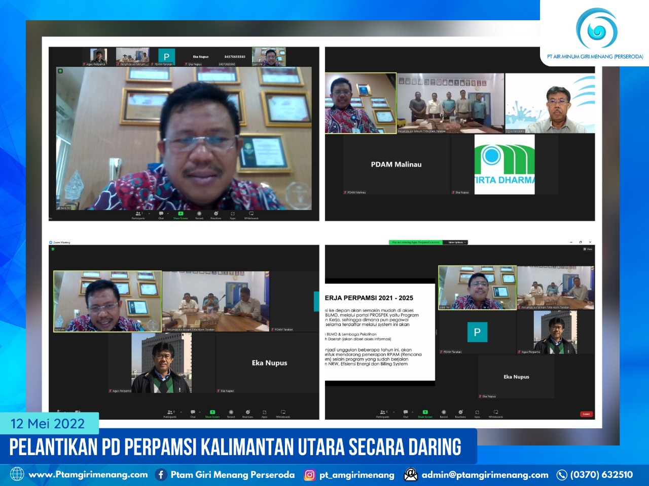 L. AHMAD ZAINI LANTIK PD PERPAMSI KALIMANTAN UTARA SECARA DARING