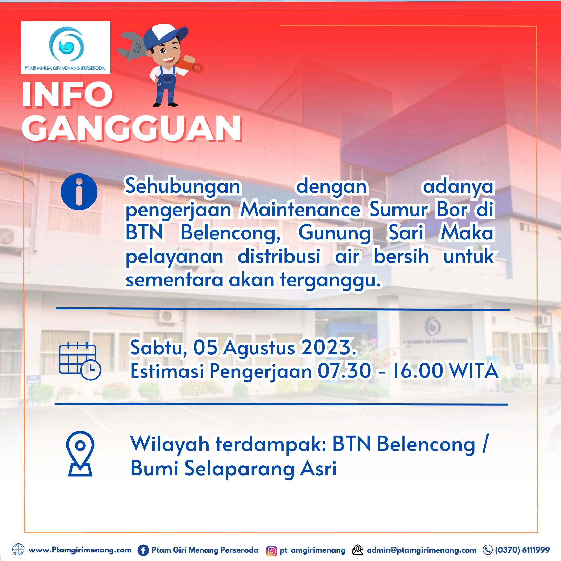 Informasi Gangguan Distribusi Air