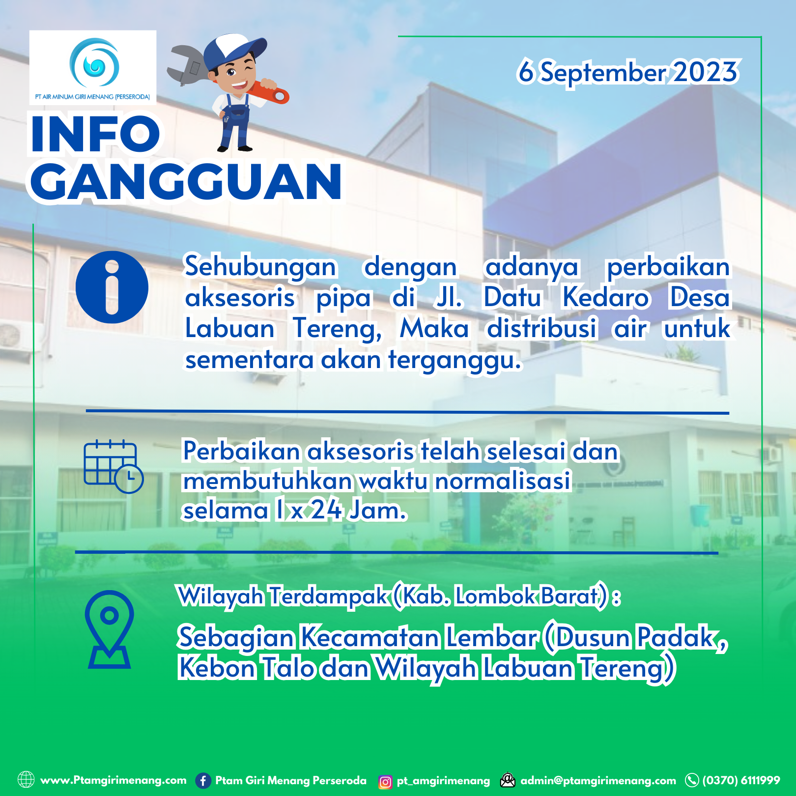 Informasi Gangguan Distribusi Air