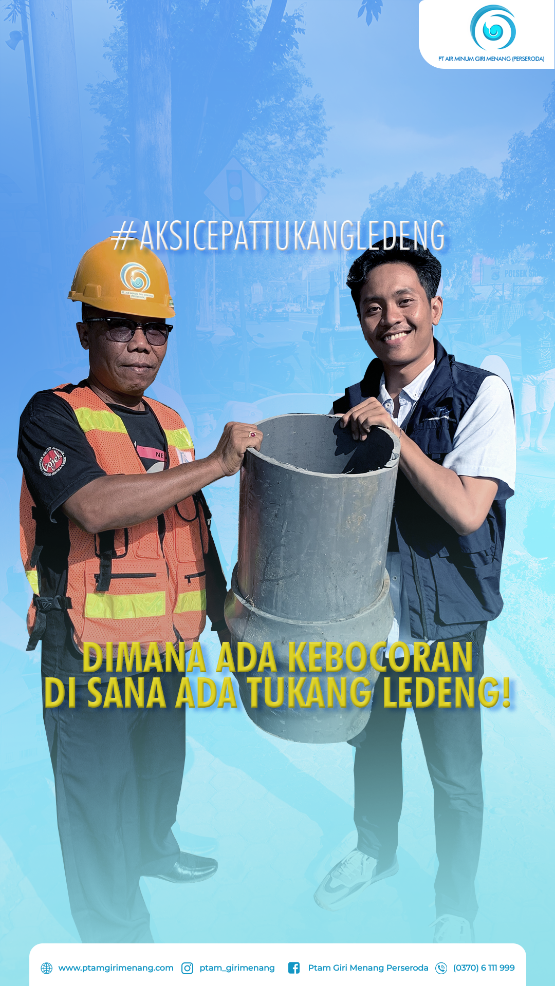 ACTL Menangani Perbaikan Pipa PVC 12" di Depan Transmart Mataram