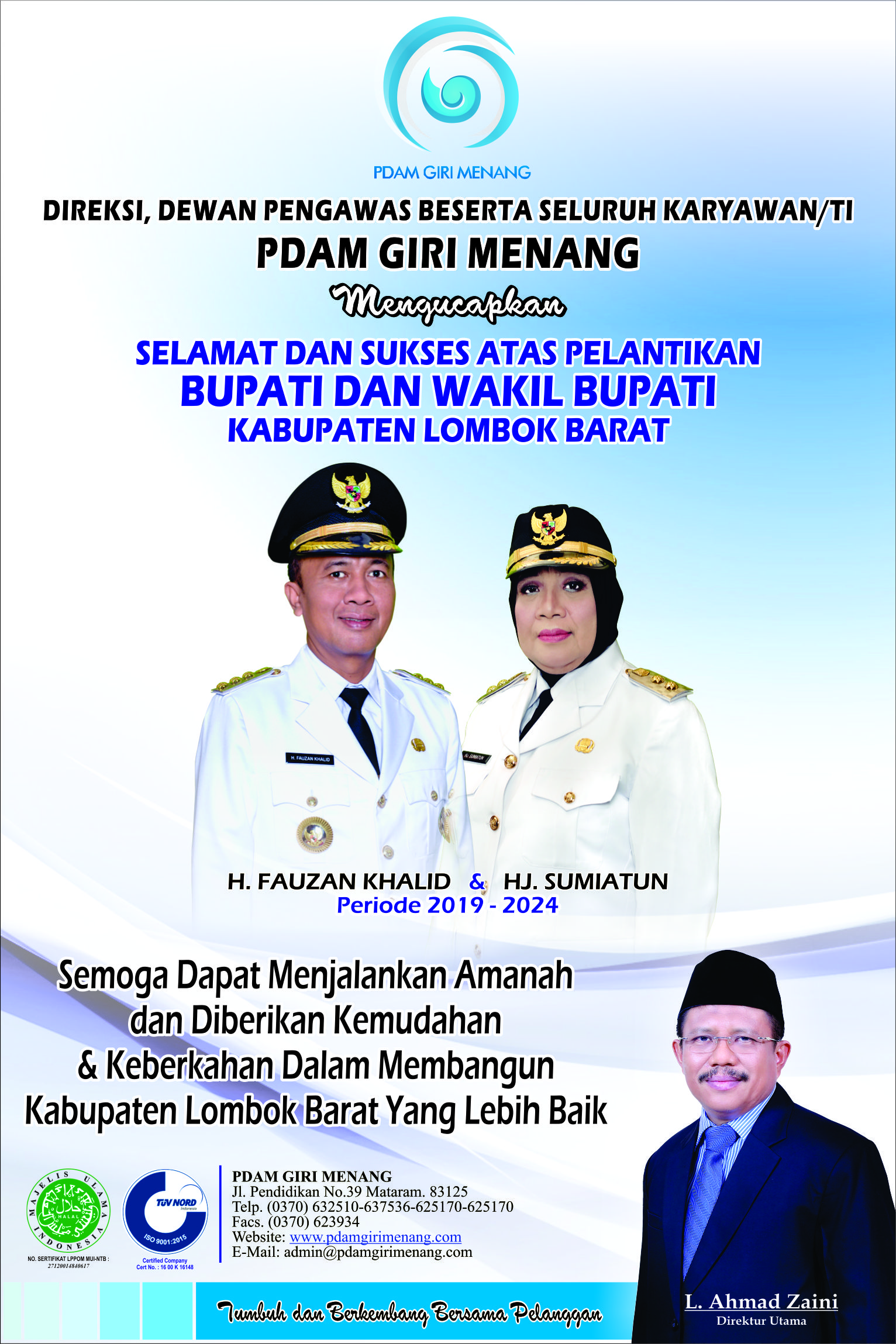 Pelantikan Bupati dan Wakil Bupati Lombok Barat