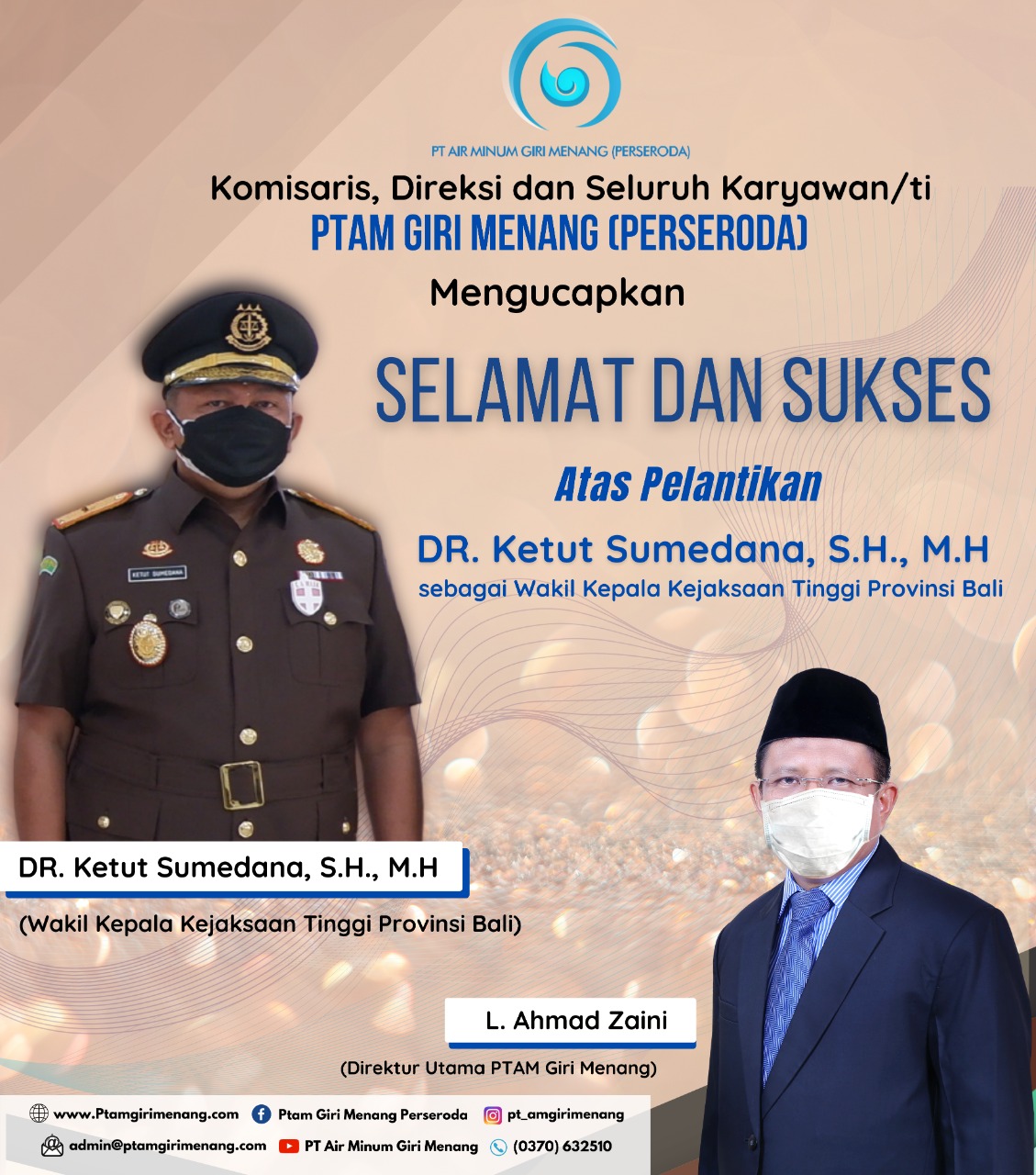 Selamat Atas Dilantiknya DR. Ketut Sumedana, S.H., M.H.