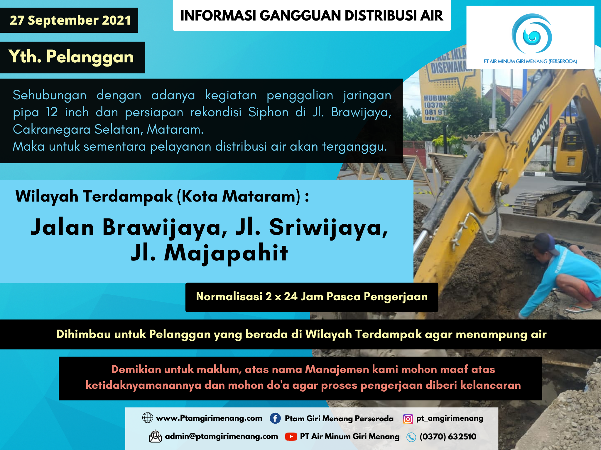 Informasi Gangguan Distribusi Air