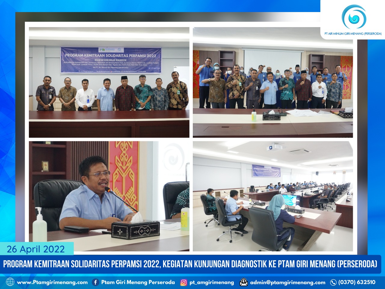 PTAM GIRI MENANG (PERSERODA) MENJADI MENTOR UNTUK BUMD AIR MINUM DI WILAYAH NTB DAN NTT