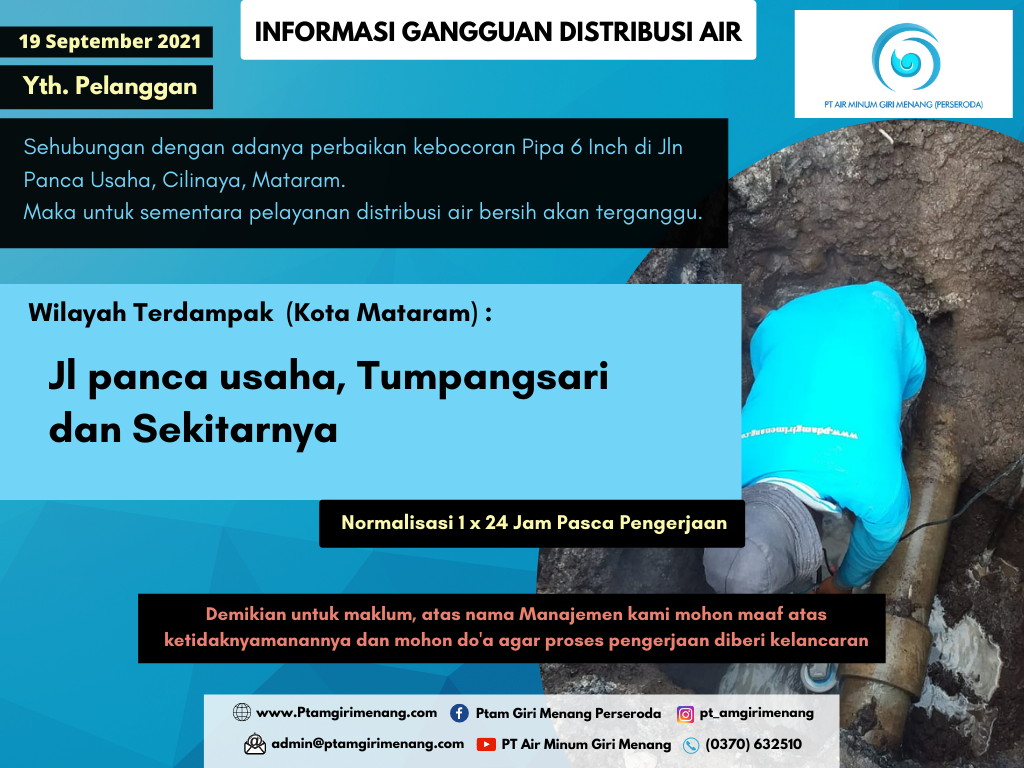 Informasi Gangguan Distribusi Air