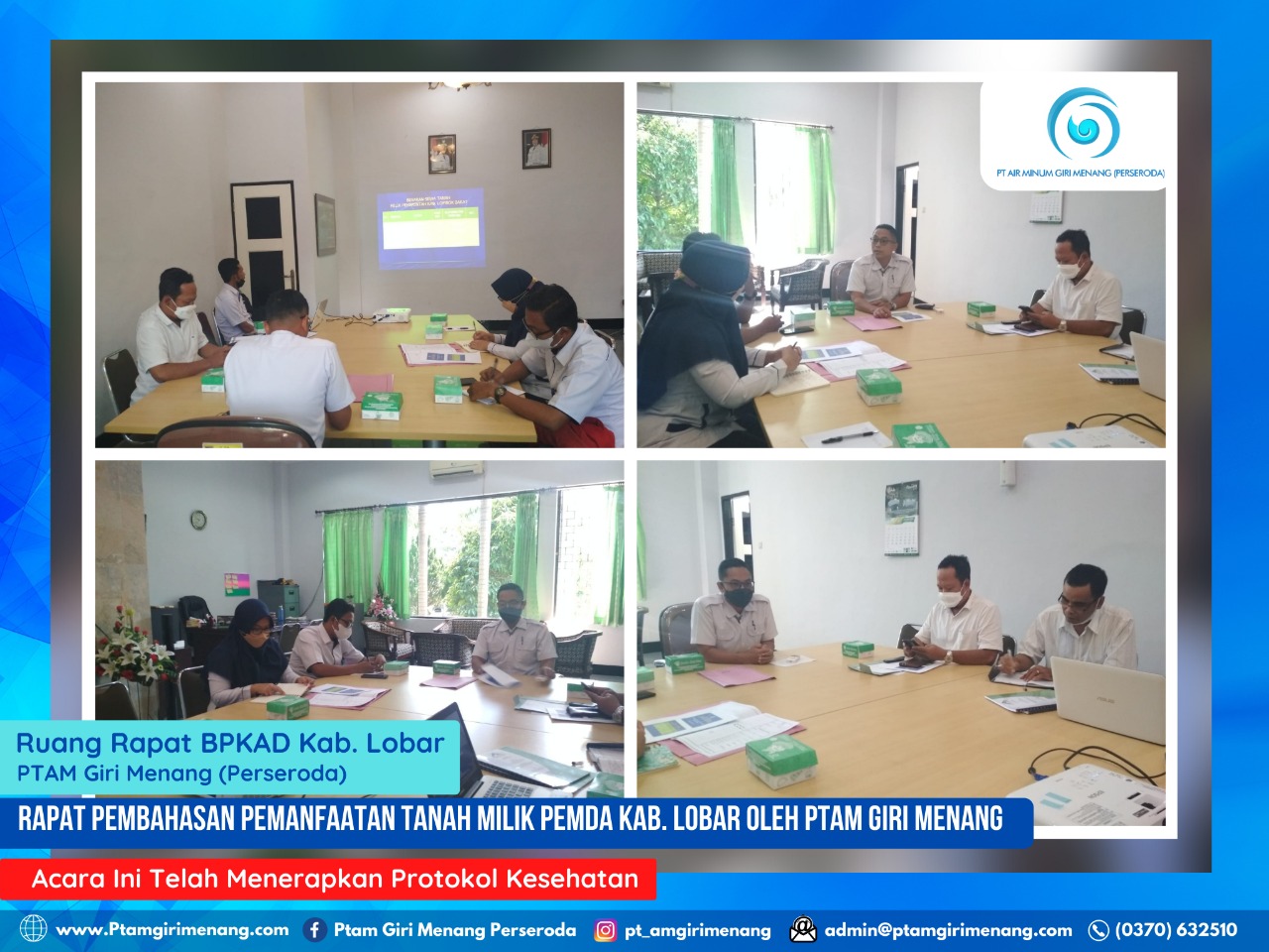 PTAM GIRI MENANG MENJALIN KERJASAMA DENGAN BPKAD KABUPATEN LOMBOK BARAT UNTUK PENINGKATAN PELAYANAN