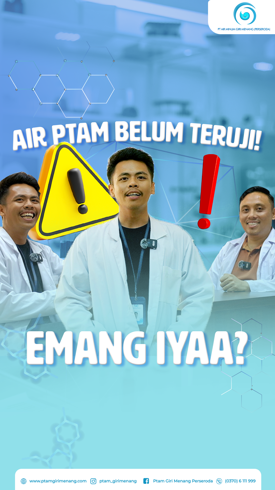 Kualitas Air PTAM Giri Menang Sudah Teruji?