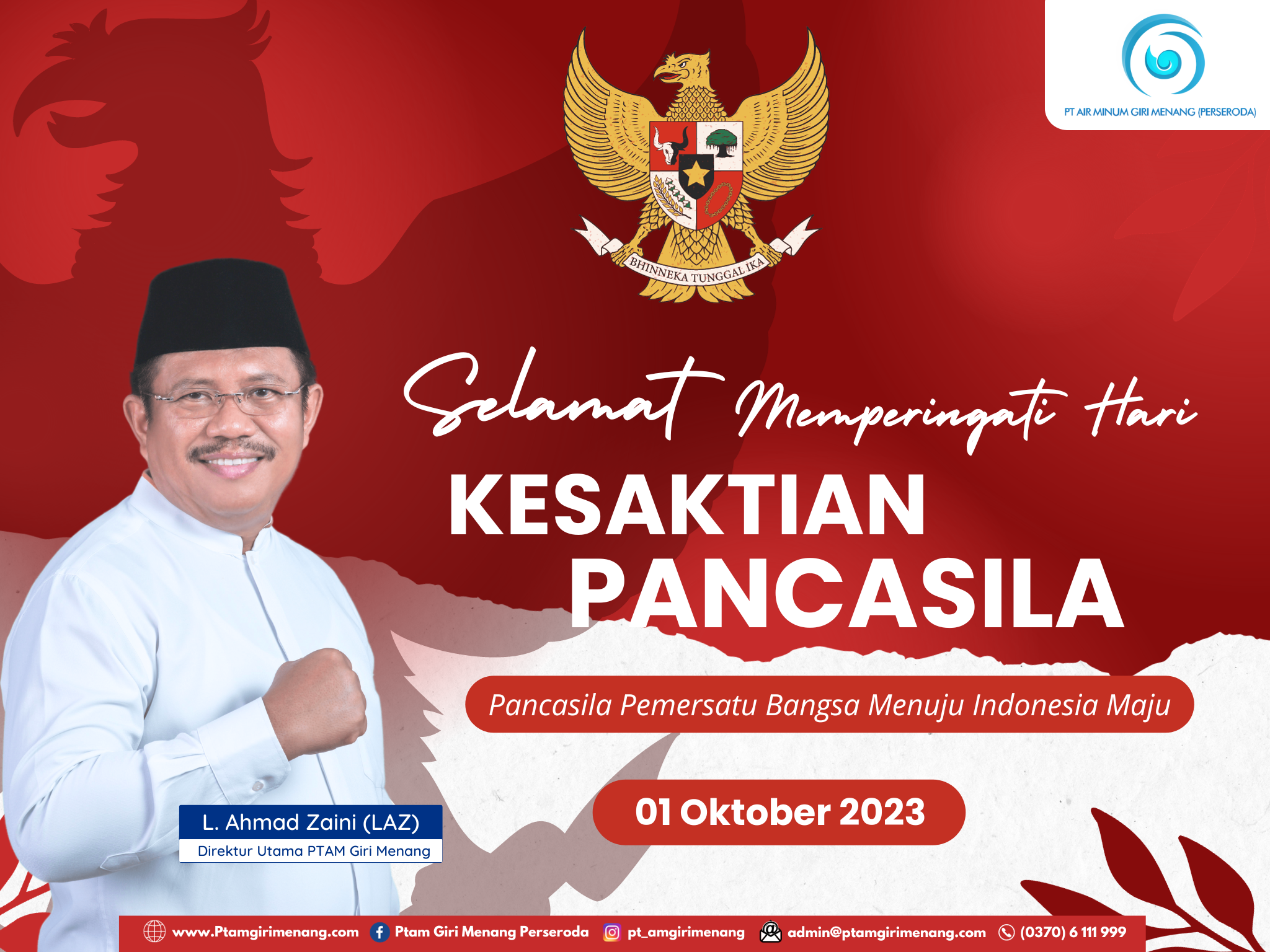 Selamat memperingati hari kesaktian pancasila