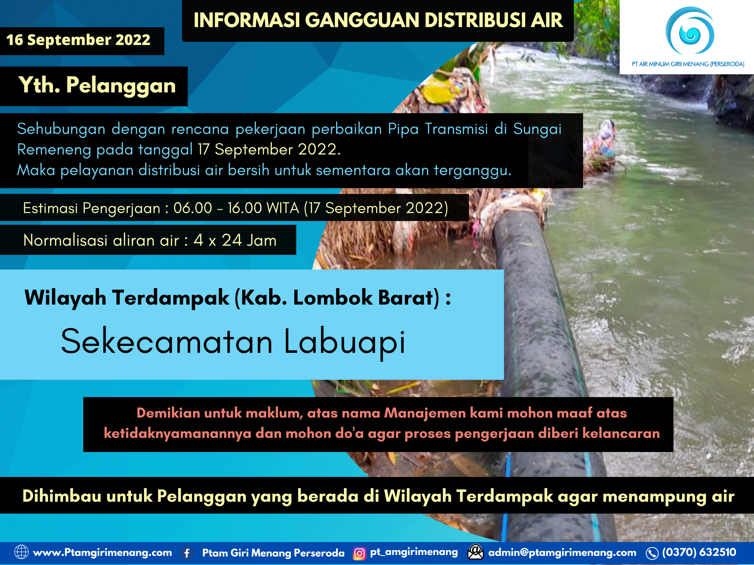 Informasi Gangguan Distribusi Air
