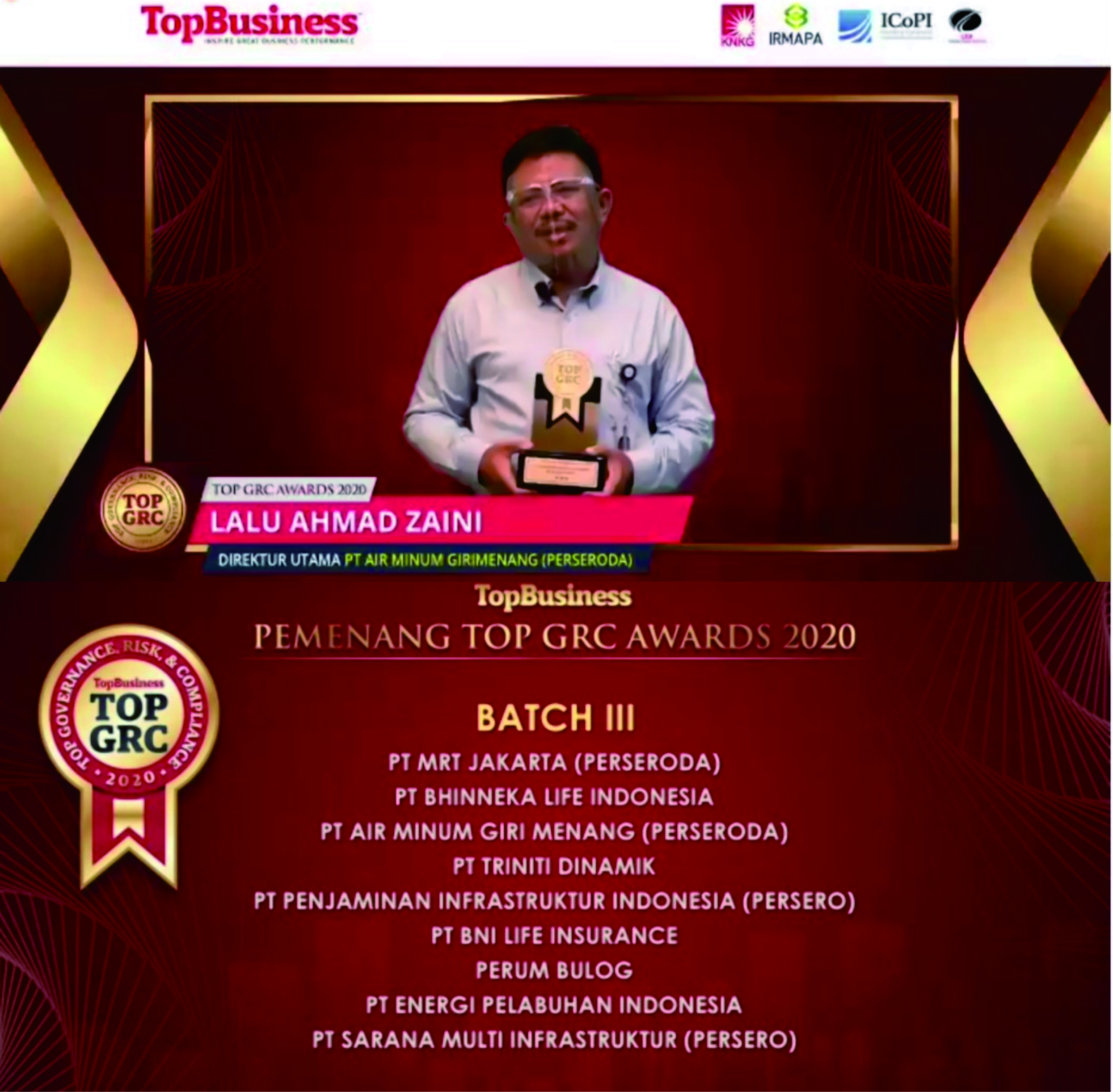 PT Air Minum Giri Menang Naik Level