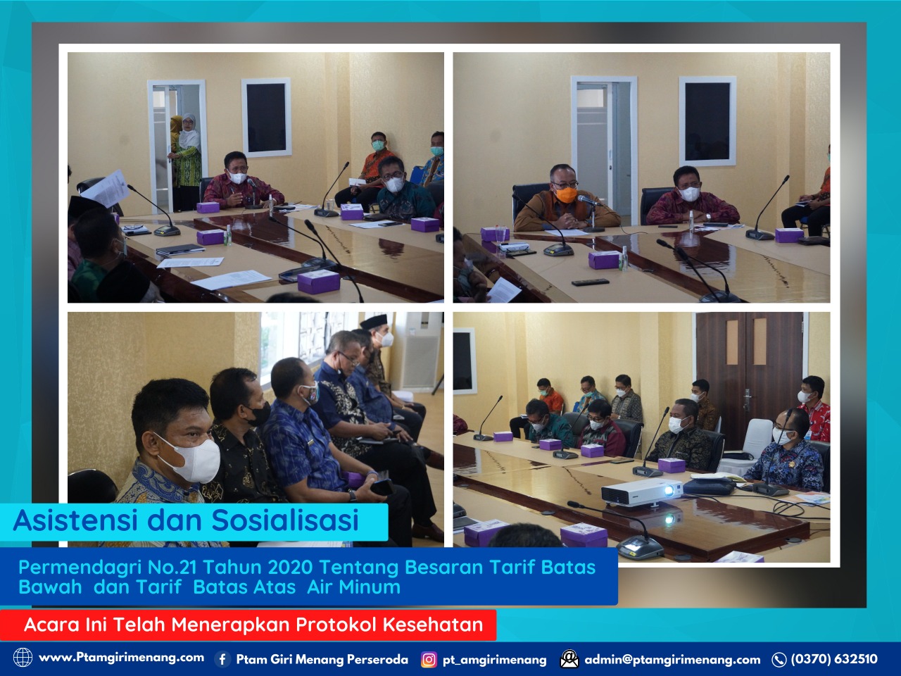 TINDAK LANJUT MENGENAI TARIF AIR MINUM, PEMPROV NTB KUMPULKAN SEKDA KABUPATEN/KOTA SE-NTB