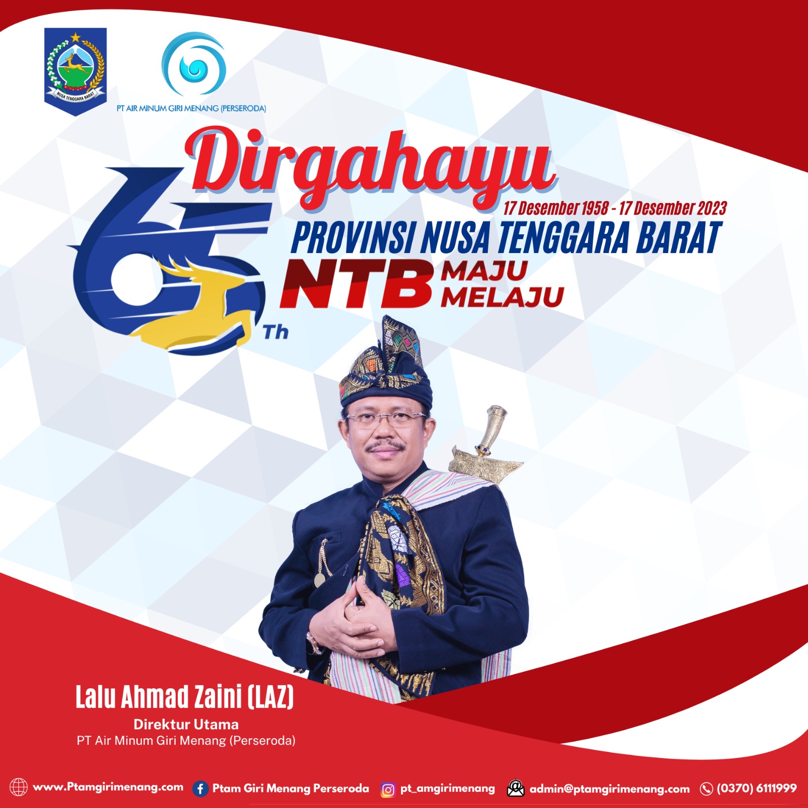 Dirgahayu Provinsi Nusa Tenggara Barat Ke-65