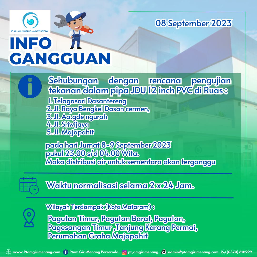 Informasi Gangguan Distribusi Air