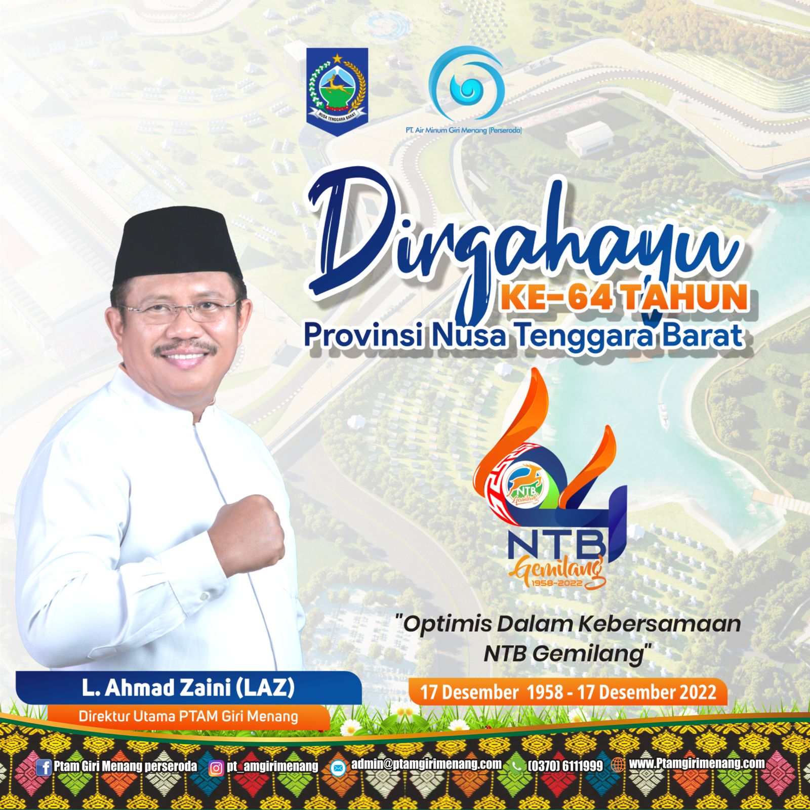 Dirgahayu Provinsi Nusa Tenggara Barat Ke-64