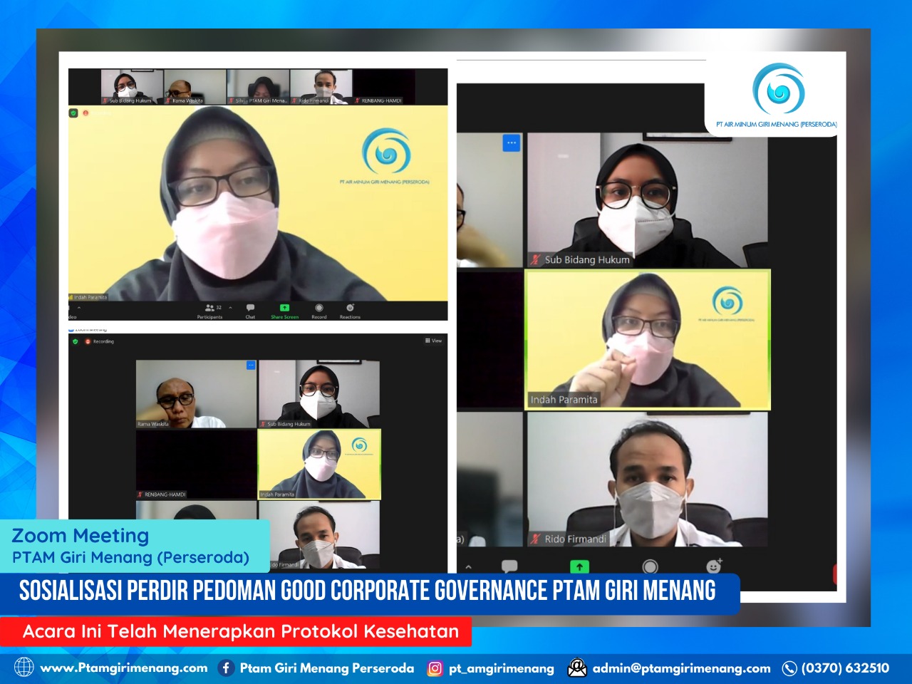 SOSIALISASI INTERNAL REGULASI PT AIR MINUM GIRI MENANG (PERSERODA), HARI PERTAMA