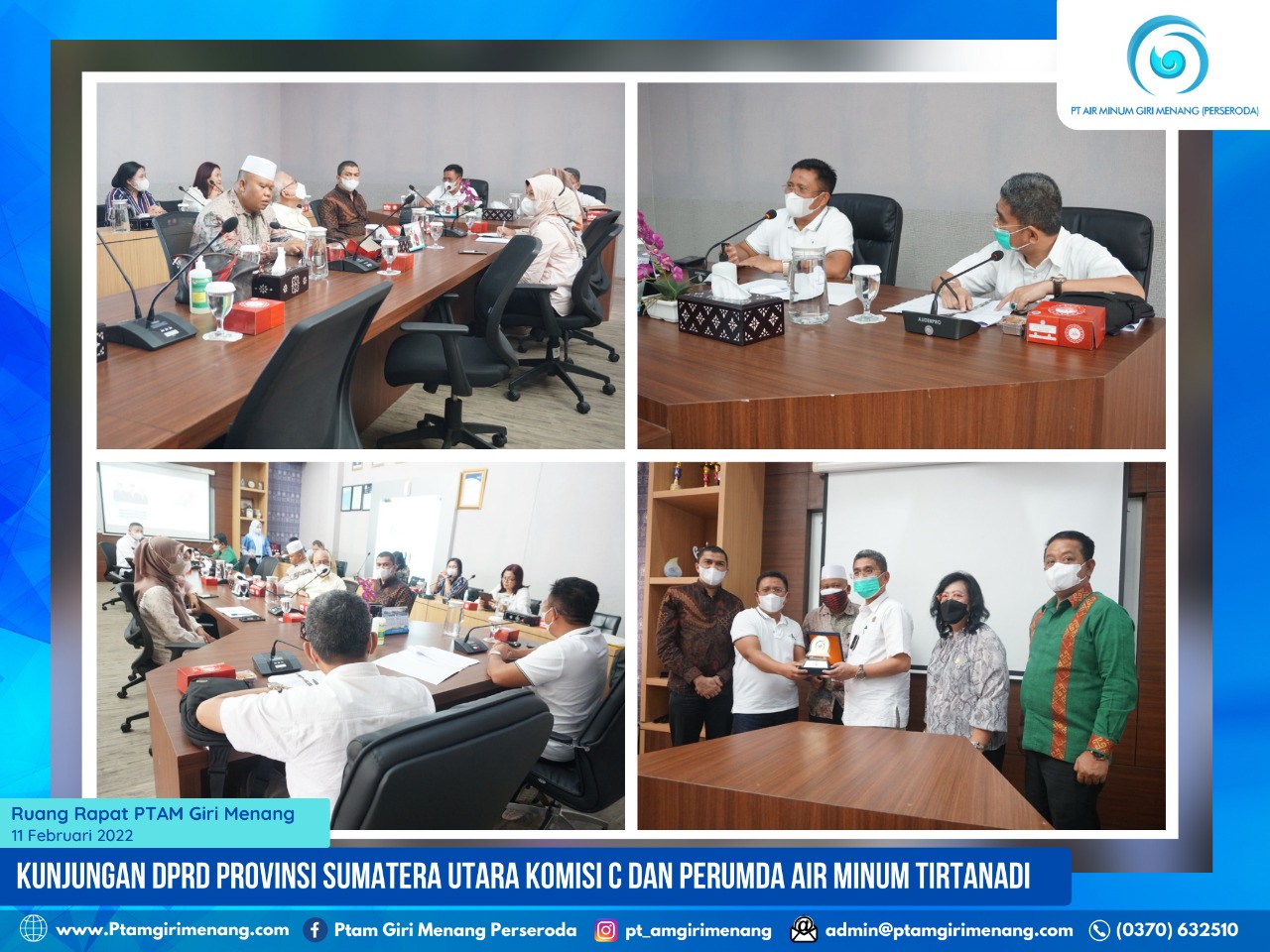 KOMISI C DPRD SUMUT BERSAMA PDAM TIRTANADI BERKUNJUNG KE PTAM GIRI MENANG (PERSERODA)