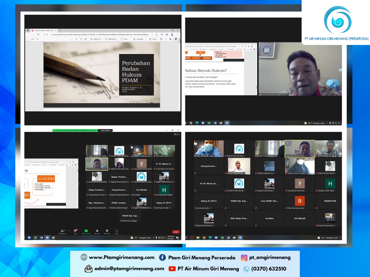 KEMENDAGRI KEMBALI INGATKAN BUMD AIR MINUM TERKAIT PERUBAHAN BADAN HUKUM