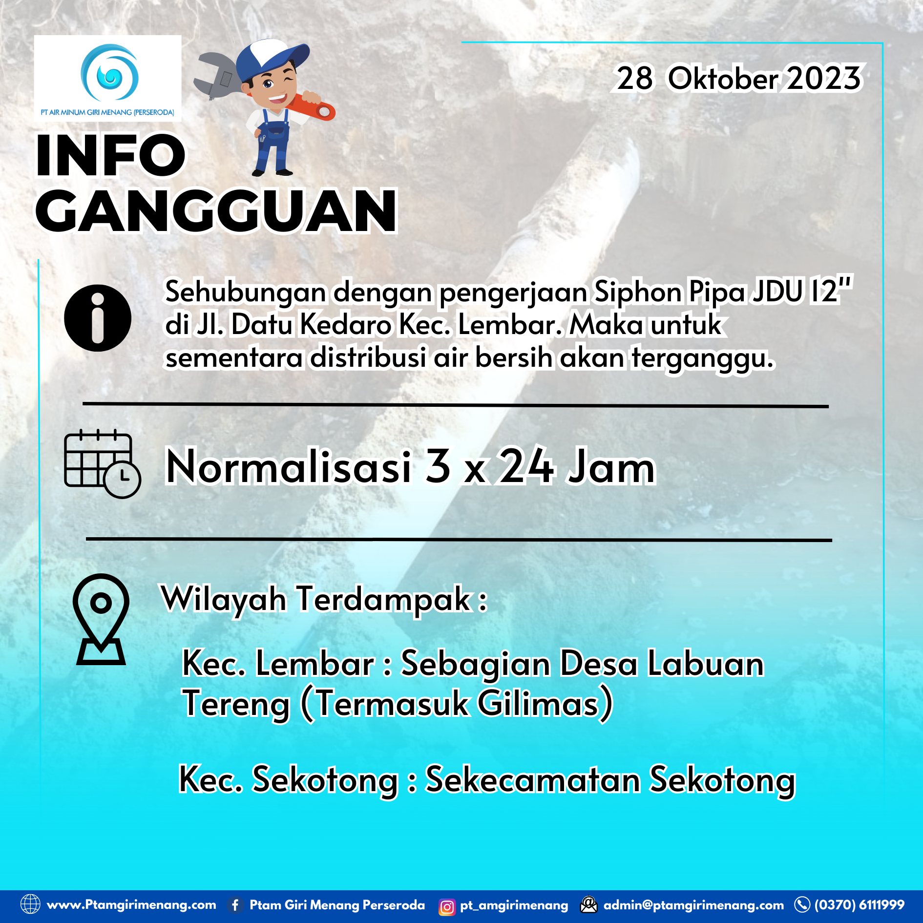 Informasi Gangguan Distribusi Air