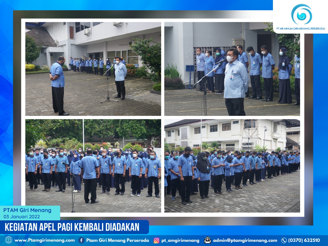 MENGAWALI TAHUN 2022, PTAM GIRI MENANG MENGGELAR APEL PAGI PERDANA