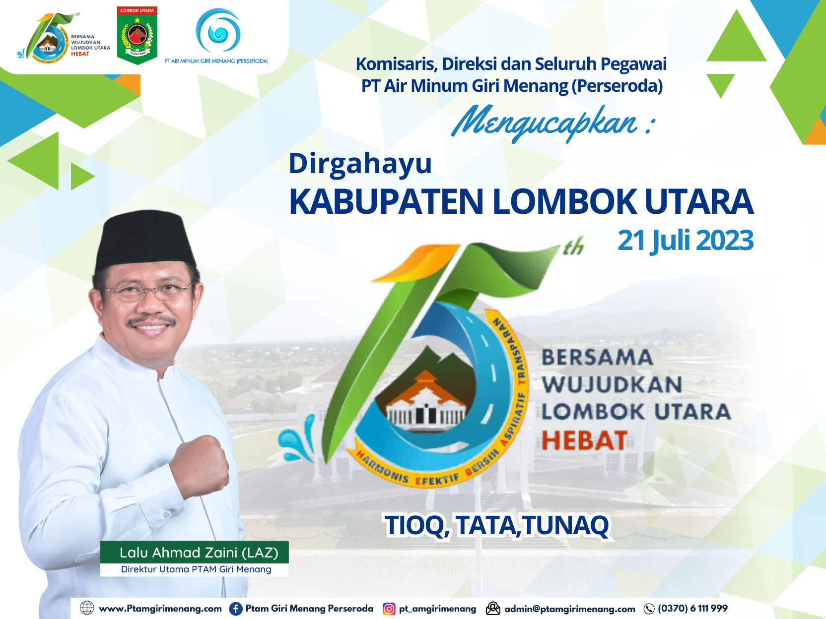 Dirgahayu Kabupaten Lombok Utara Ke-15
