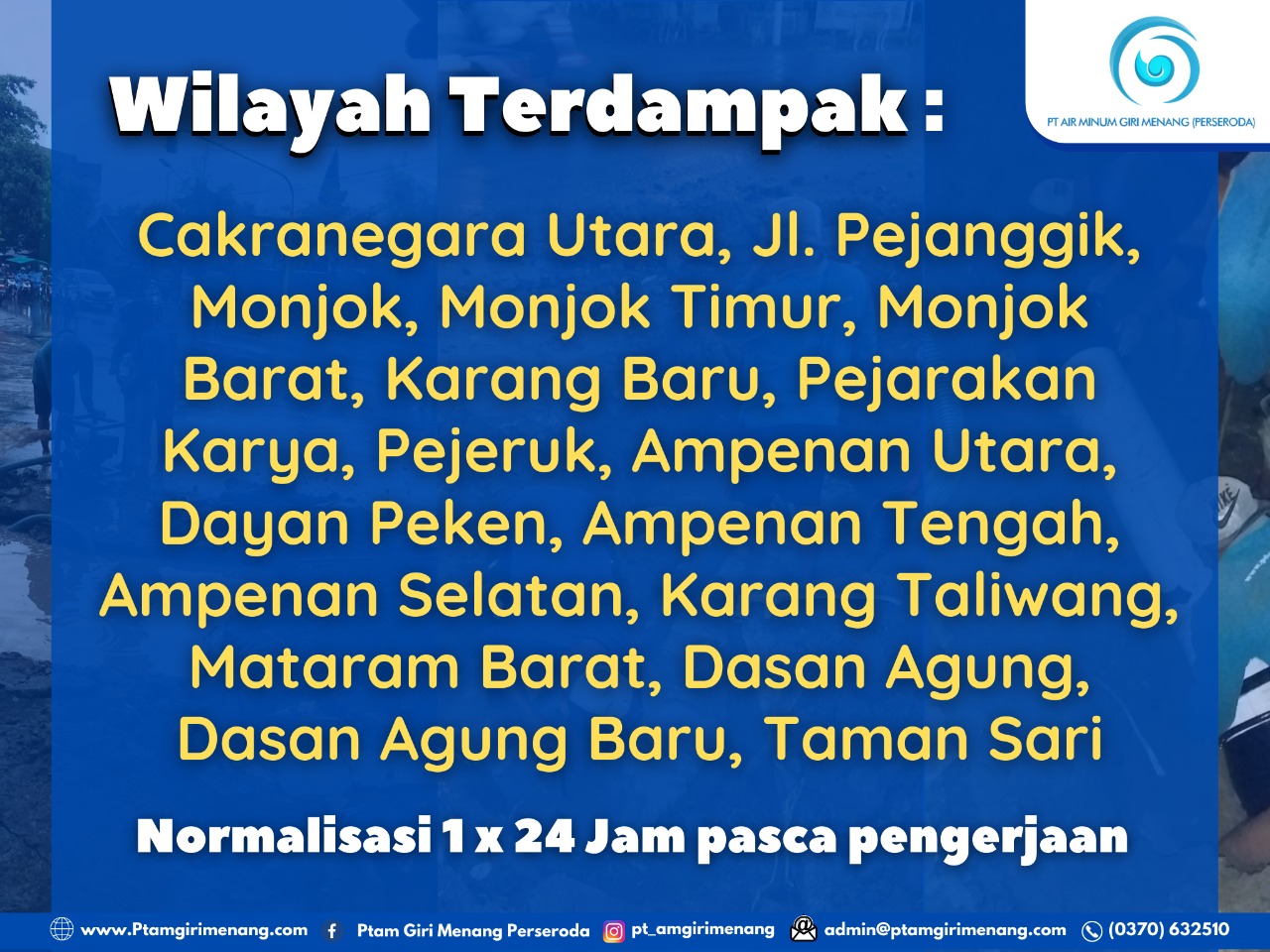 INFORMASI GANGGUAN DISTRIBUSI AIR
