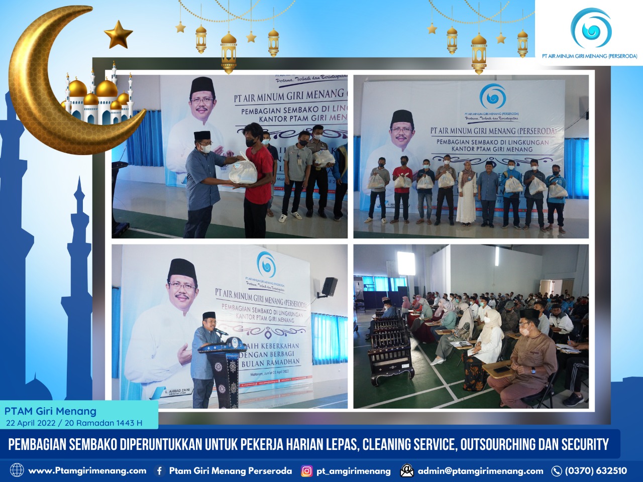 SEMARAK RAMADHAN PTAM GIRI MENANG (PERSERODA), TAHAP PERTAMA: PEMBAGIAN SEMBAKO UNTUK WILAYAH KOTA MATARAM