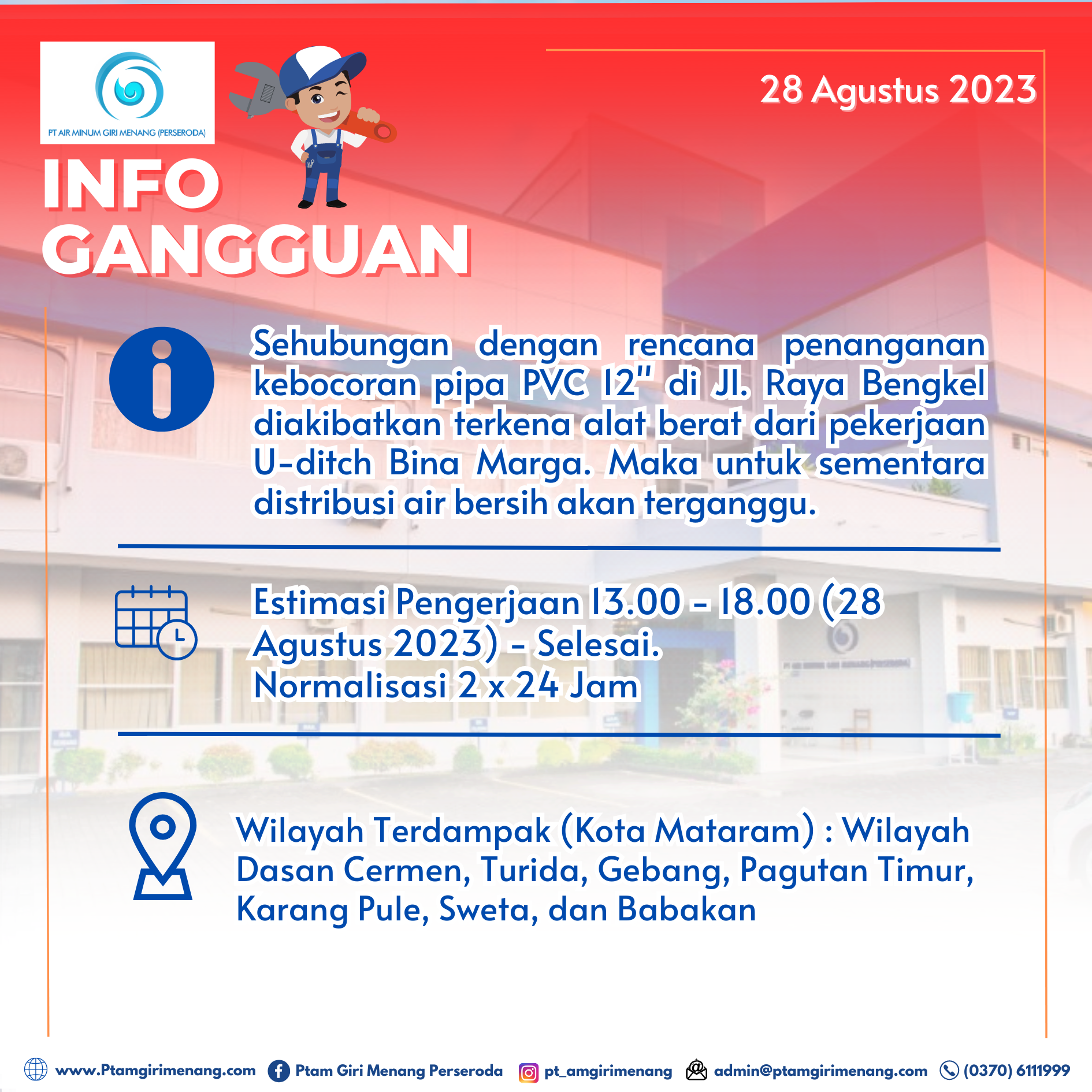 Informasi Gangguan Distribusi Air