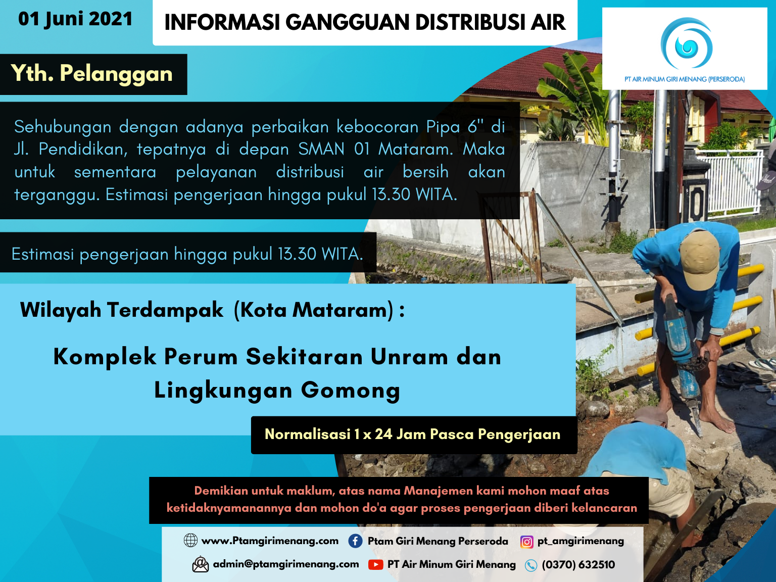 Informasi Gangguan Distribusi Air