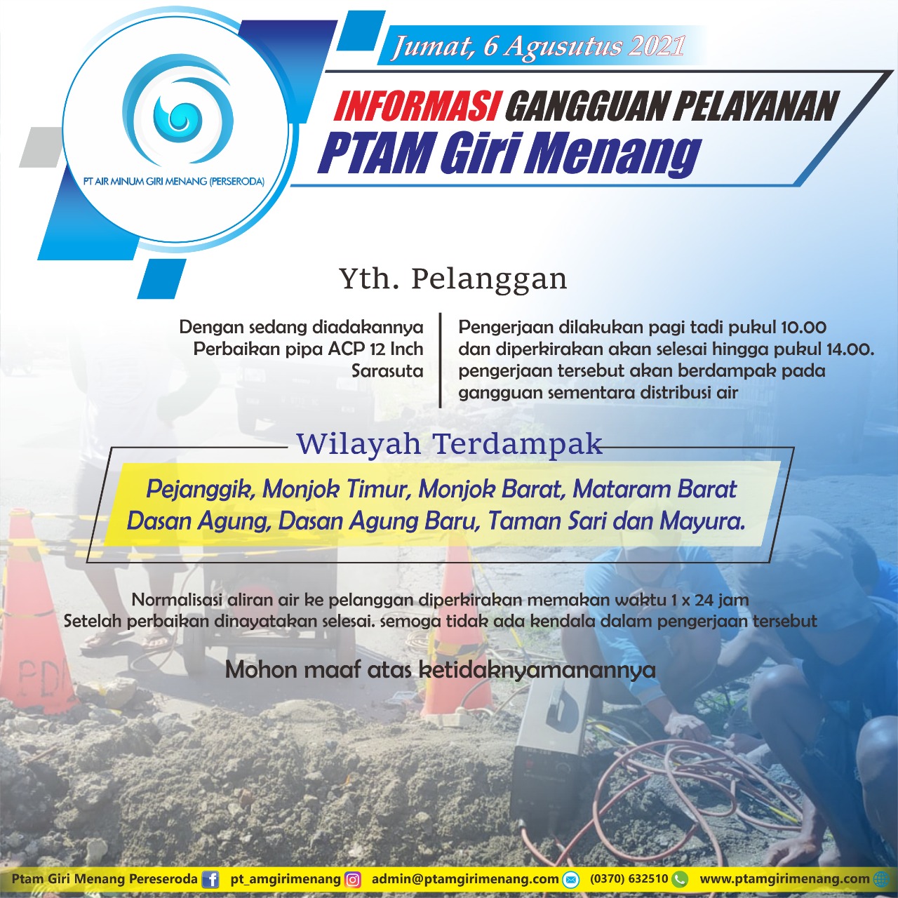 Informasi Gangguan Distribusi Air
