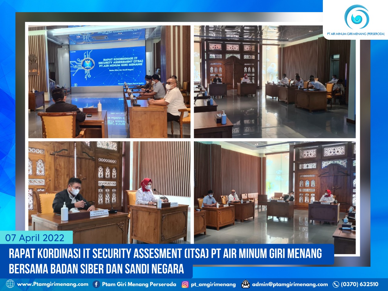PTAM GIRI MENANG (PERSERODA) MENGGANDENG BADAN SIBER DAN SANDI NEGARA GUNA TINGKATKAN KEAMANAN IT