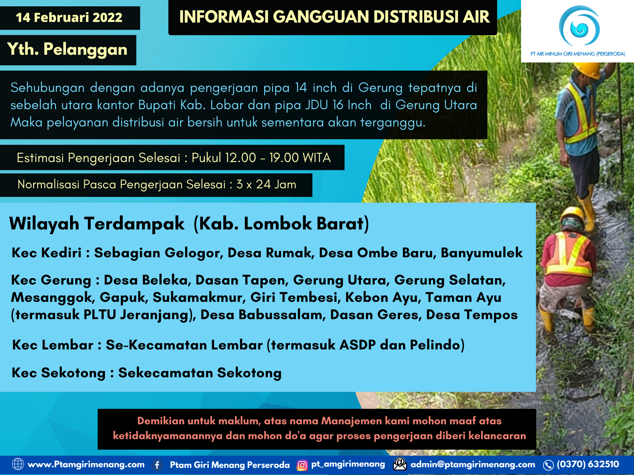 Informasi Gangguan Distribusi Air