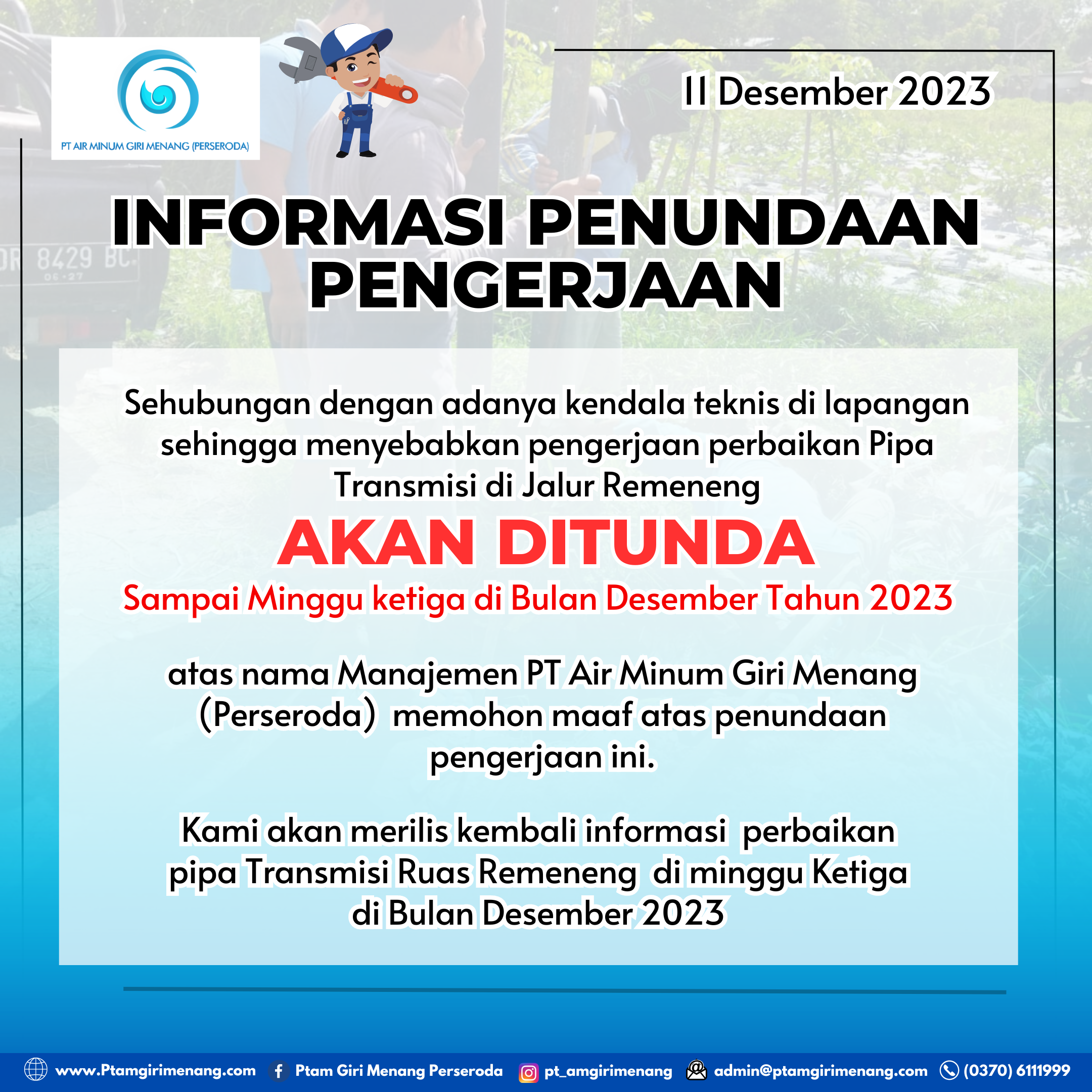 Informasi Penundaan Pengerjaan