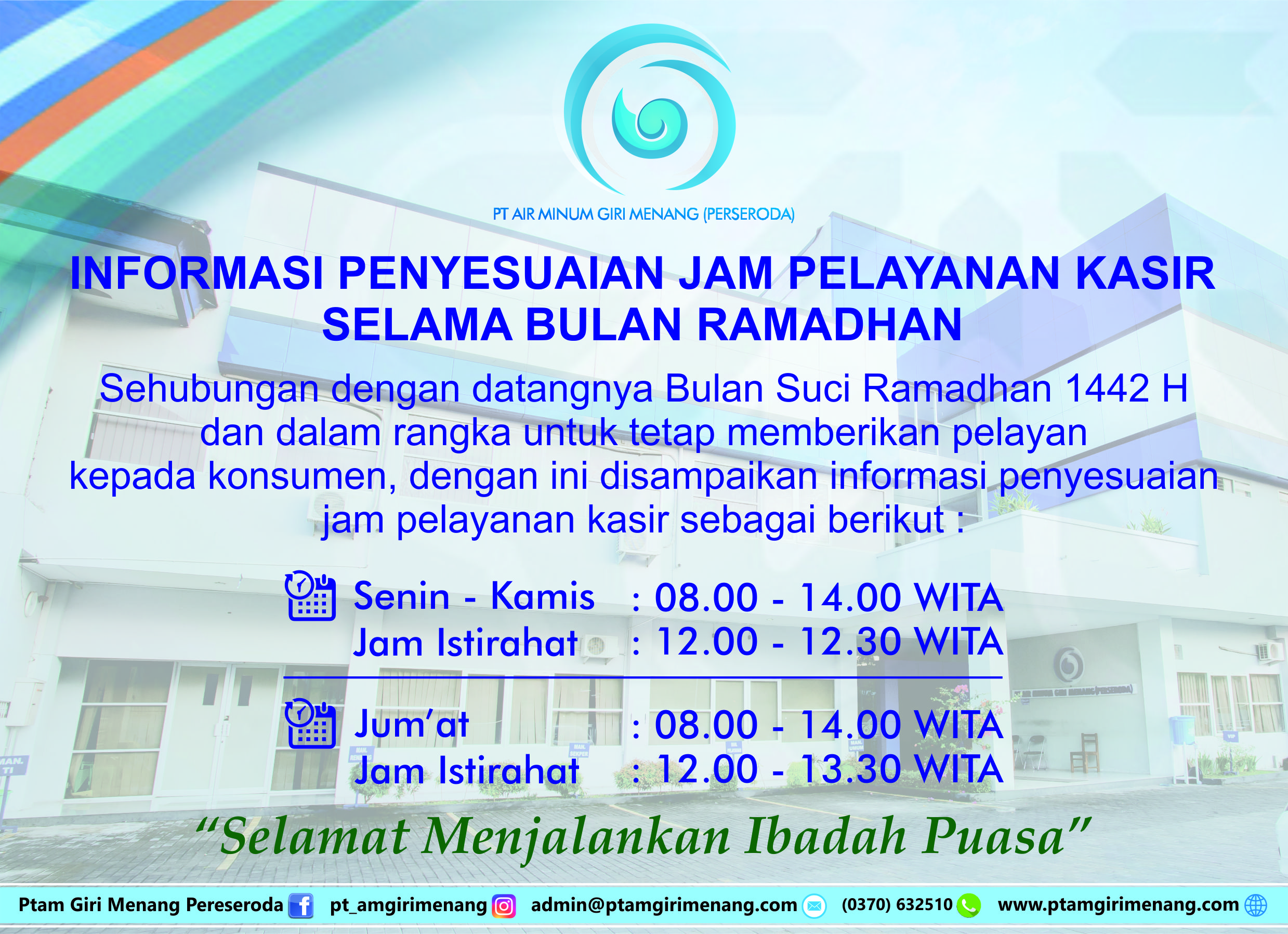 INFORMASI PENYESUAIAN JAM PELAYANAN