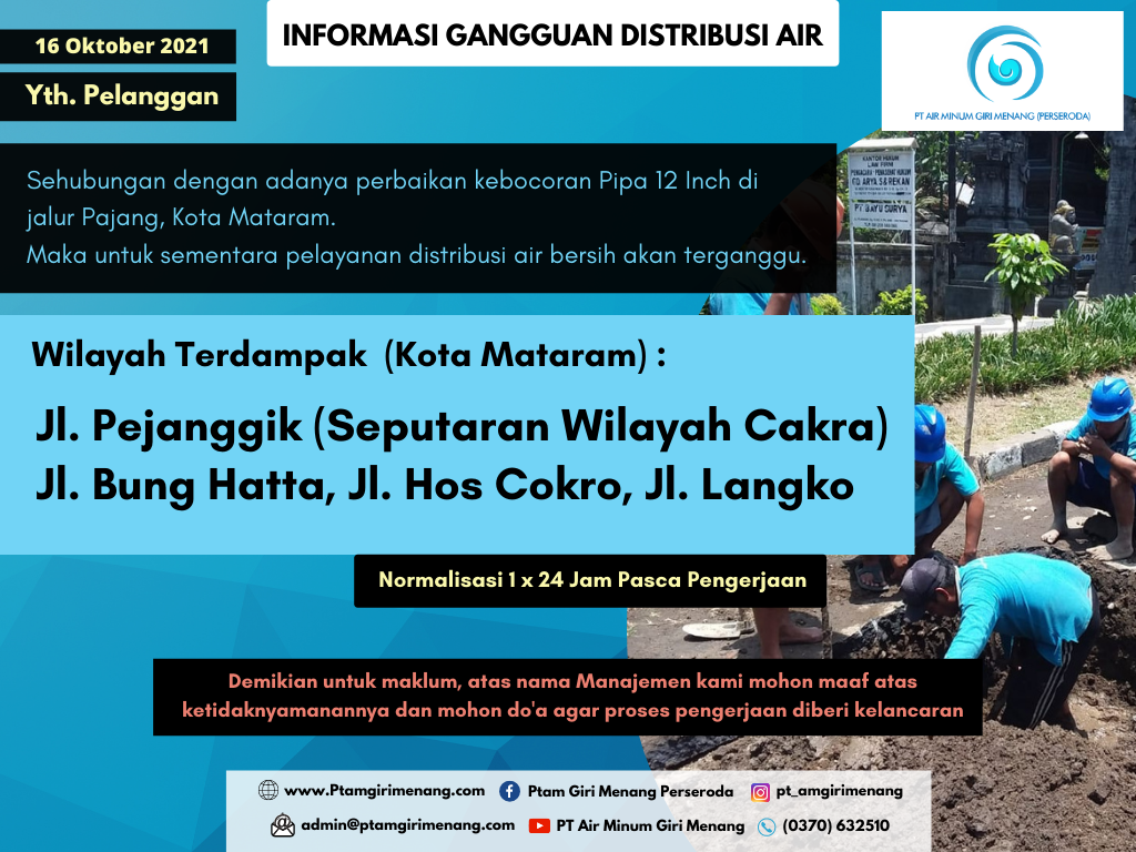 Informasi Gangguan Distribusi Air