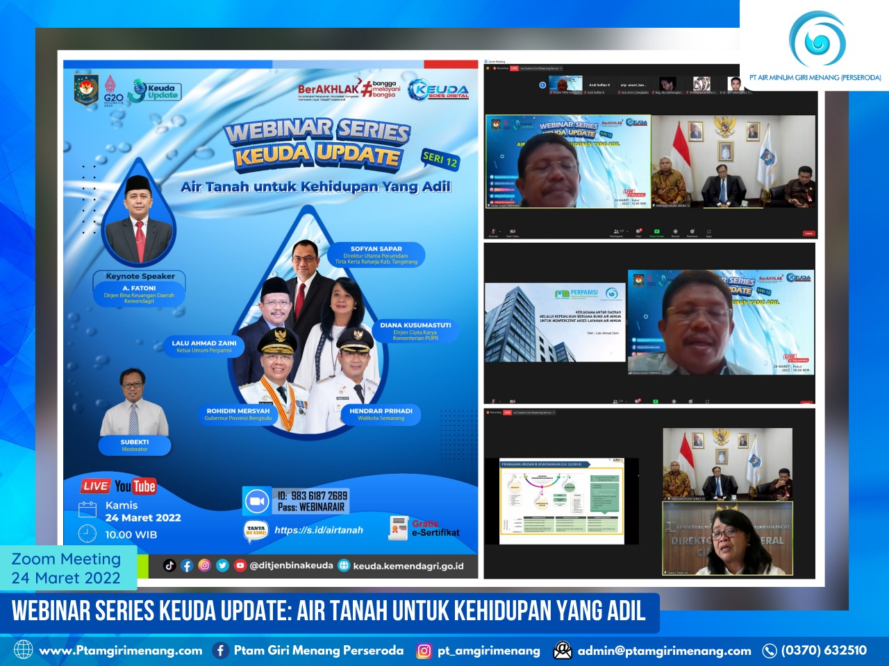 WEBINAR DIRJEN BINA KEUANGAN DAERAH KEMENDAGRI, ZAINI KEMBALI MENJADI NARASUMBER